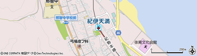 紀伊天満駅周辺の地図