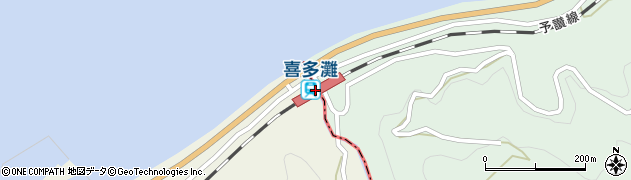 喜多灘駅周辺の地図