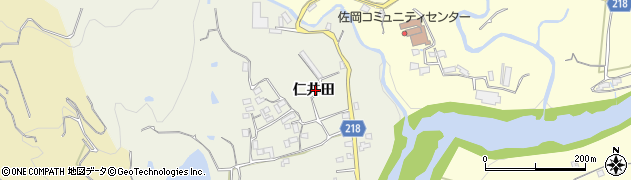 高知県香美市土佐山田町佐野（仁井田）周辺の地図