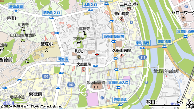 〒820-0042 福岡県飯塚市本町の地図