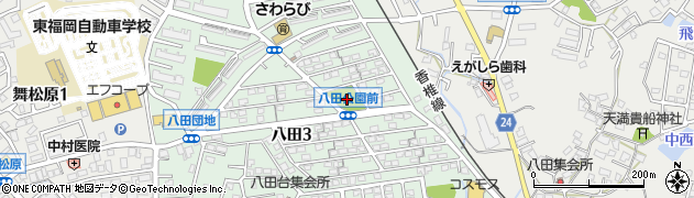 八田公園周辺の地図