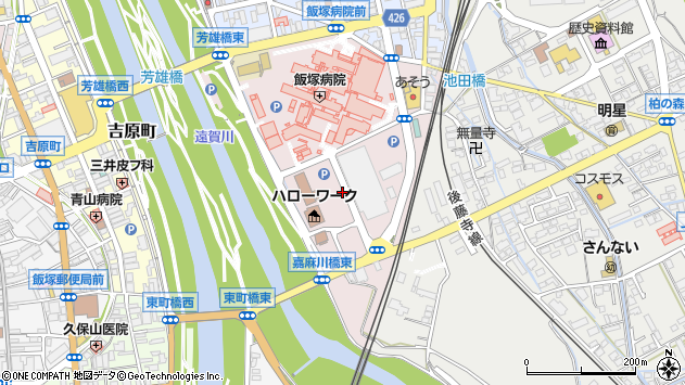 〒820-0018 福岡県飯塚市芳雄町の地図
