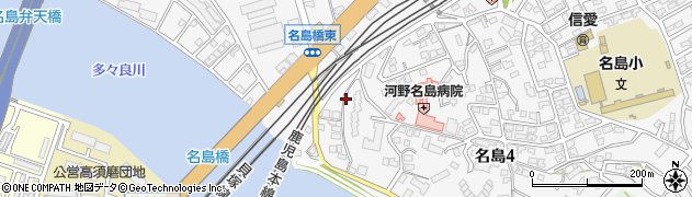 名島5号公園周辺の地図