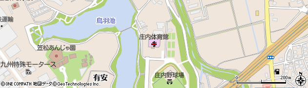 飯塚市庄内体育館周辺の地図