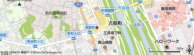 福岡県飯塚市吉原町周辺の地図