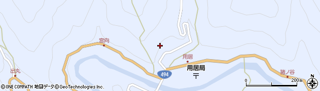 高知県仁淀川町（吾川郡）用居（甲）周辺の地図
