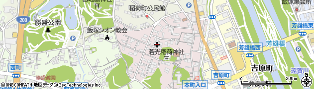 福岡県飯塚市宮町周辺の地図