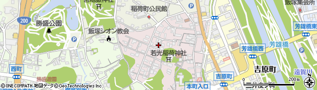 福岡県飯塚市宮町周辺の地図