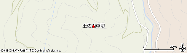 高知県高知市土佐山中切周辺の地図