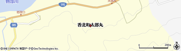 高知県香美市香北町太郎丸周辺の地図