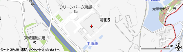 福岡市役所環境局関係機関等　株式会社福岡クリーンエナジー・東部工場周辺の地図