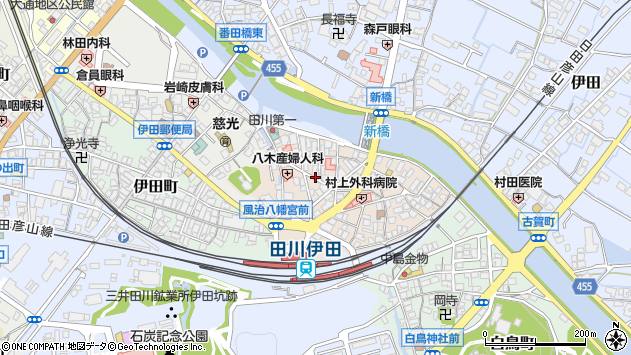 〒825-0014 福岡県田川市魚町の地図