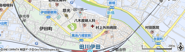 福岡県田川市魚町周辺の地図