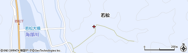 徳島県海陽町（海部郡）若松（奥ノ谷）周辺の地図