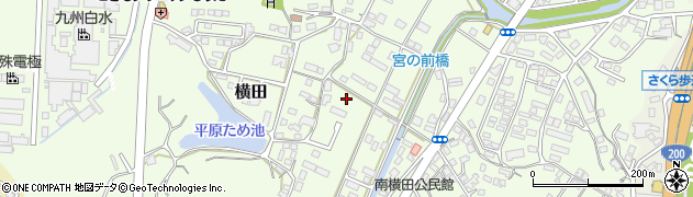 福岡県飯塚市横田周辺の地図
