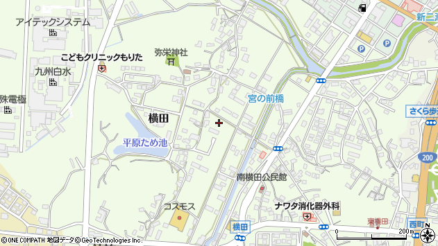 〒820-0044 福岡県飯塚市横田の地図