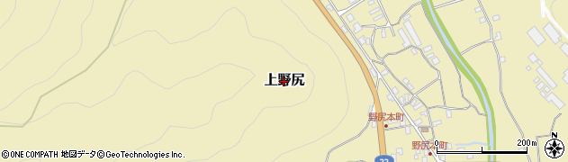 愛媛県久万高原町（上浮穴郡）上野尻周辺の地図