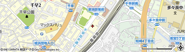 福岡千早郵便局周辺の地図