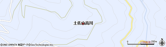 高知県高知市土佐山高川周辺の地図