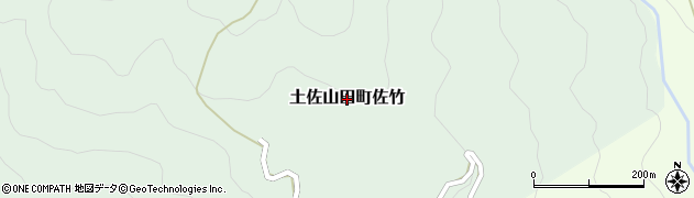 高知県香美市土佐山田町佐竹周辺の地図