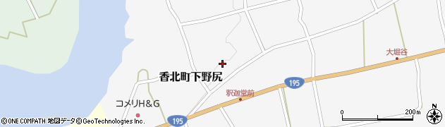 高知県香美市香北町下野尻281周辺の地図