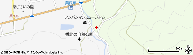 高知県香美市香北町韮生野374周辺の地図