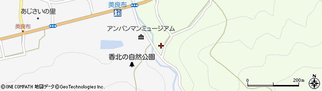 高知県香美市香北町韮生野379周辺の地図