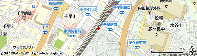 オリックスレンタカー千早駅前店周辺の地図