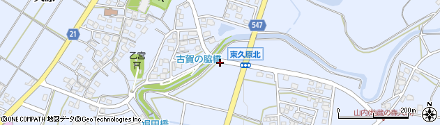 古賀の脇橋前周辺の地図