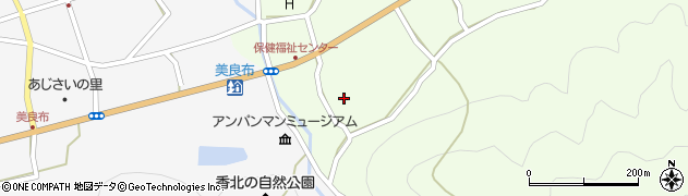 高知県香美市香北町韮生野394周辺の地図