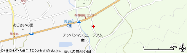 高知県香美市香北町韮生野395周辺の地図
