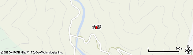 高知県仁淀川町（吾川郡）大野周辺の地図