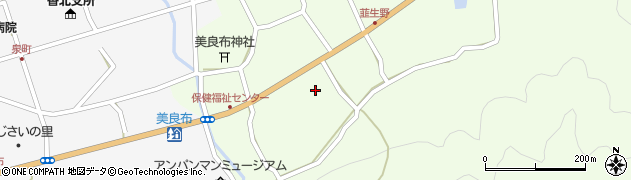 高知県香美市香北町韮生野313周辺の地図