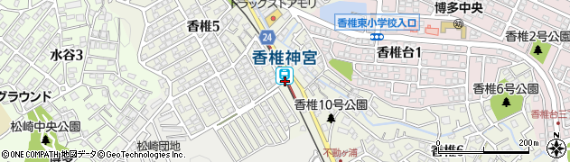 香椎神宮駅周辺の地図
