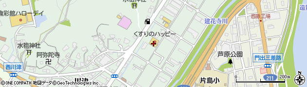 くすりのハッピー　川津店周辺の地図