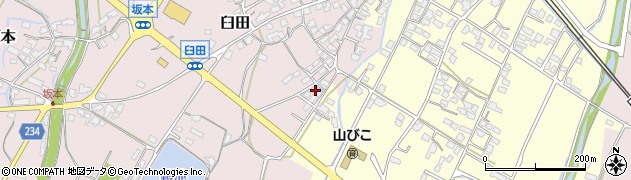福岡県築上町（築上郡）臼田周辺の地図