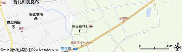 高知県香美市香北町韮生野293周辺の地図