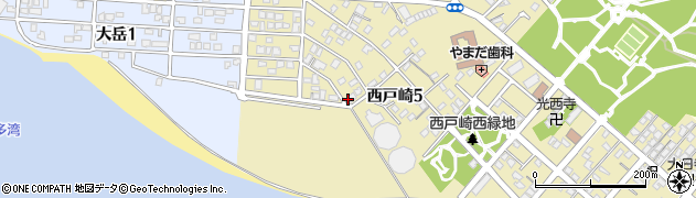 福岡県福岡市東区西戸崎5丁目周辺の地図