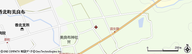 高知県香美市香北町韮生野276周辺の地図