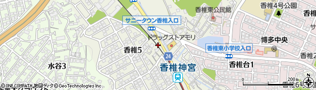 福岡県福岡市東区香椎6丁目43周辺の地図