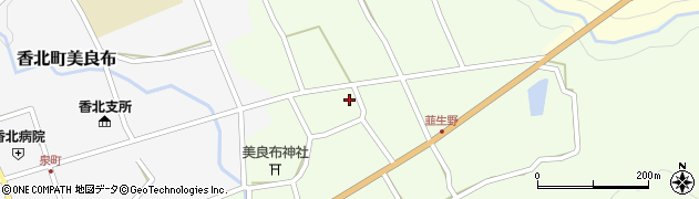 高知県香美市香北町韮生野261周辺の地図