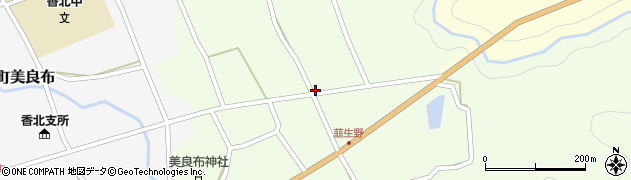 高知県香美市香北町韮生野372周辺の地図