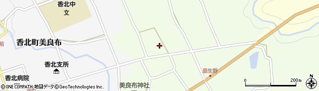 高知県香美市香北町韮生野156周辺の地図