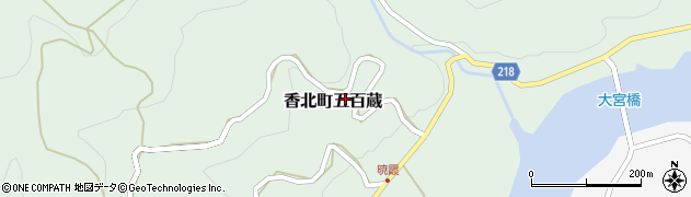 高知県香美市香北町五百蔵周辺の地図