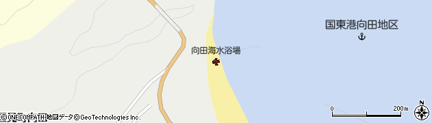 向田海水浴場周辺の地図
