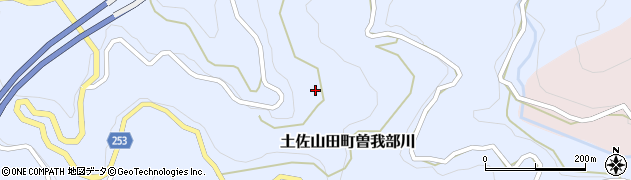 高知県香美市土佐山田町曽我部川1390周辺の地図