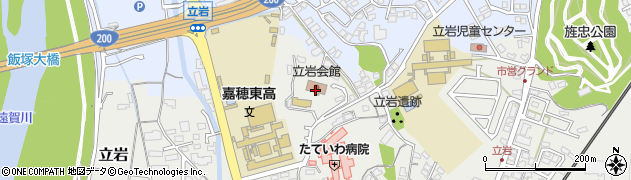 飯塚市役所　立岩人権啓発センター周辺の地図