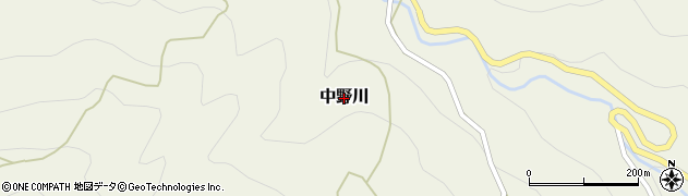 愛媛県砥部町（伊予郡）中野川周辺の地図