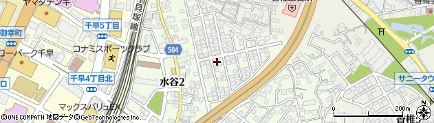 香椎台中公園周辺の地図