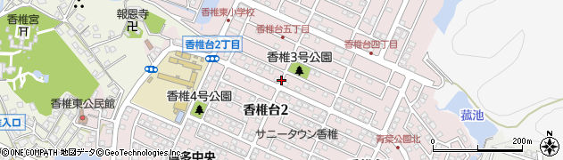 福岡県福岡市東区香椎台周辺の地図